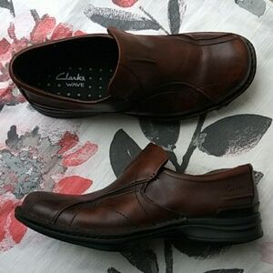 Clarks, Men's Brown Leather Shoes Sz 9